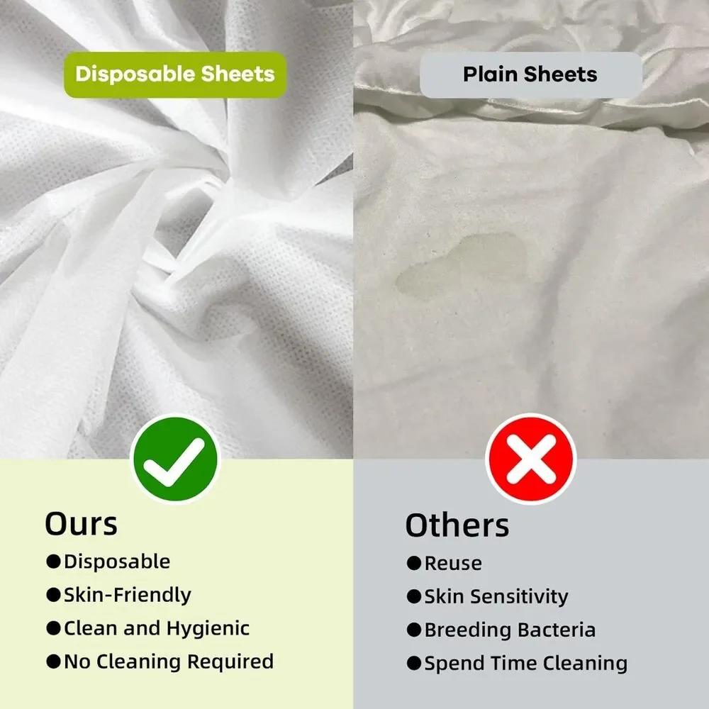 20 Disposable Massage Table Sheets 39 x 79 Extra-Large Spa Bed Covers